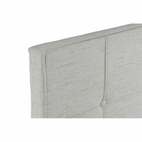 Headboard DKD Home Decor Grey Polyester Rubber wood (160 x 7 x 65 cm)