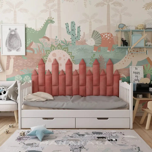 Soft Velour Acoustic Headboard Panels | Kids' Room | 16cm